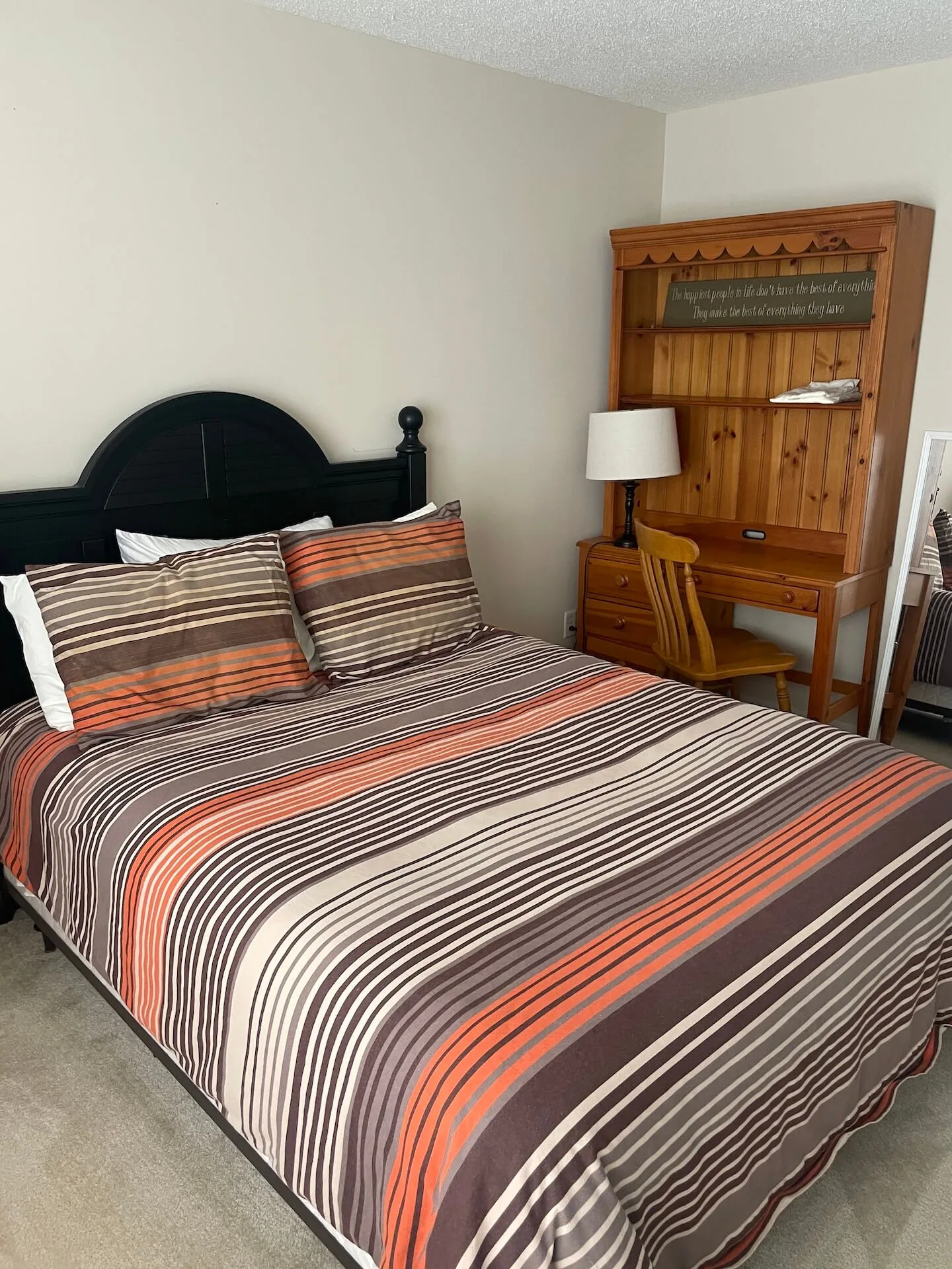 Landmark — second bedroom with built-in desk workspace