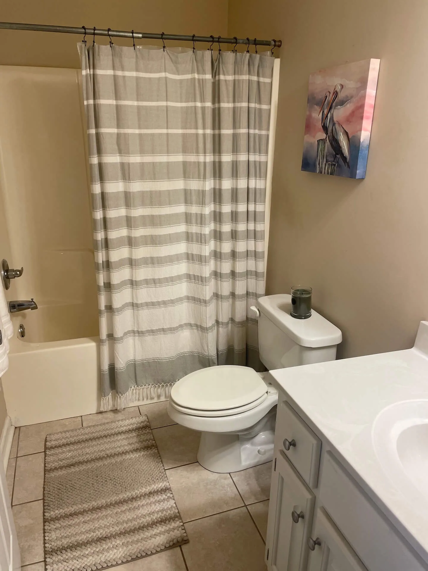 Landmark — full bathroom with tub and shower